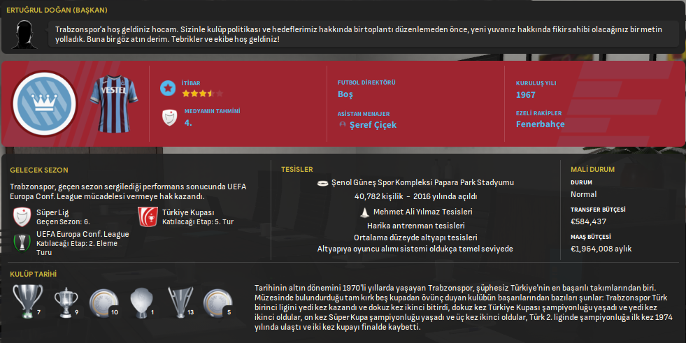 Screenshot_2 Football Manager 2024 Trabzonspor Kariyeri: Başlangıç ve Kadro Analizi